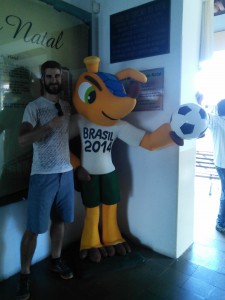 With the World Cup mascot