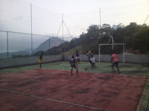 Had a kick around with some local kids on the convent pitch